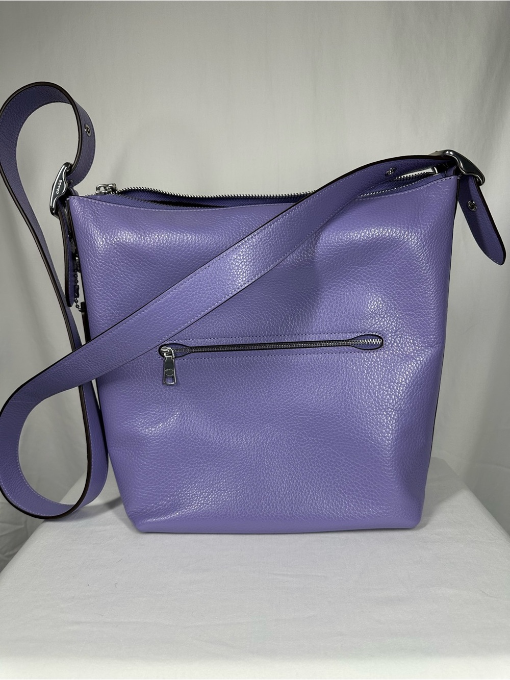 Coach Val Duffle Leather Light Violet Shoulder or Crossbody Bag - Picture 2 of 13